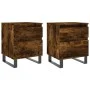 Mesitas noche 2 uds madera ingeniería roble ahumado 40x35x50 cm de vidaXL, Mesitas de noche - Ref: Foro24-830695, Precio: 79,...