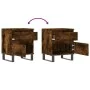 Mesitas noche 2 uds madera ingeniería roble ahumado 40x35x50 cm de vidaXL, Mesitas de noche - Ref: Foro24-830695, Precio: 79,...