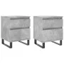 Nightstands 2 pcs concrete gray engineered wood 40x35x50 cm by vidaXL, Nightstands - Ref: Foro24-830693, Price: 82,90 €, Disc...