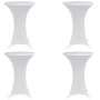Mantel elástico para mesa alta 4 unidades blanco Ø80 cm by vidaXL, Covers - Ref: Foro24-279070, Price: 46,50 €, Discount: %