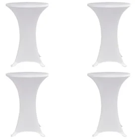 Elastic tablecloth for high table 4 units white Ø70 cm by vidaXL, Covers - Ref: Foro24-279069, Price: 38,04 €, Discount: %