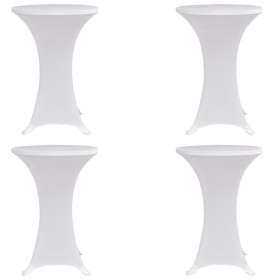 Elastische Tischdecke für hohe Tische 4 Stück weiß Ø70 cm von vidaXL, Abdeckungen - Ref: Foro24-279069, Preis: 38,72 €, Rabat...