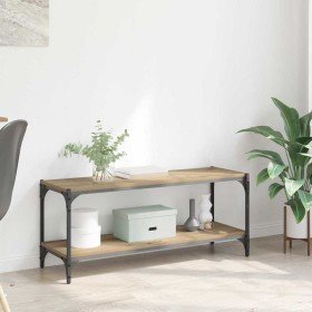 Gabinete de TV Roble artesanal 100x33x41cm en Librerías y estanterías | Comprar online en Foro24