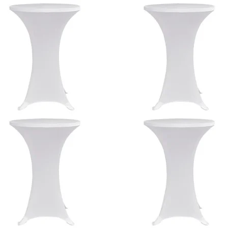 Elastic tablecloth for high table 4 units white Ø70 cm by vidaXL, Covers - Ref: Foro24-279069, Price: 38,04 €, Discount: %