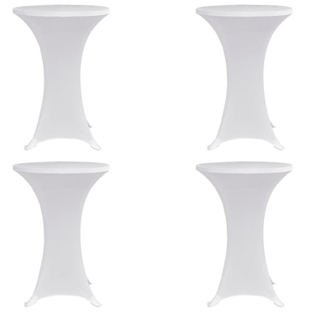 Elastische Tischdecke für hohe Tische 4 Stück weiß Ø70 cm von vidaXL, Abdeckungen - Ref: Foro24-279069, Preis: 38,72 €, Rabat...