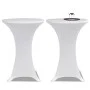 Elastic tablecloth for high table 4 units white Ø70 cm by vidaXL, Covers - Ref: Foro24-279069, Price: 38,04 €, Discount: %