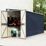 Cobertizo de jardín de pared acero galvanizado 118x382x178 cm de vidaXL, Cobertizos - Ref: Foro24-316231, Precio: 254,69 €, D...