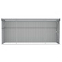 Cobertizo de jardín de pared acero galvanizado 118x382x178 cm