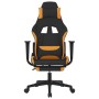Gaming-Stuhl mit Fußstütze, schwarz und orange Stoff von vidaXL, Gaming-Stühle - Ref: Foro24-3143747, Preis: 122,72 €, Rabatt: %