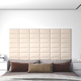 Wandpaneele 12 Stück cremefarbener Samt 30x15 cm 0,54 m² von vidaXL, Wandverkleidung - Ref: Foro24-343787, Preis: 33,00 €, Ra...