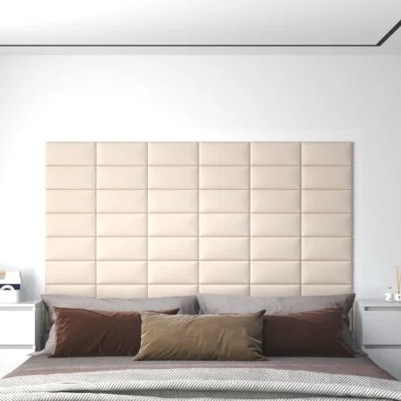 Wandpaneele 12 Stück cremefarbener Samt 30x15 cm 0,54 m² von vidaXL, Wandverkleidung - Ref: Foro24-343787, Preis: 32,37 €, Ra...