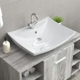 Rectangular ceramic sink with tap hole and drain by vidaXL, Sinks - Ref: Foro24-140688, Price: 116,96 €, Discount: %