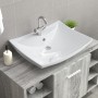 Rechteckiges Keramikspülbecken mit Hahnloch und Abfluss von vidaXL, Sinkt - Ref: Foro24-140688, Preis: 115,46 €, Rabatt: %