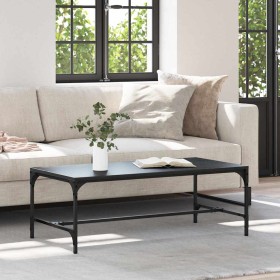 Mesa de Café Roble Negro 100 x 50 x 35 cm Madera contrachapada