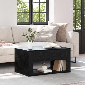 Mesa de Café Roble Negro 80 x 50 x 40 cm Madera contrachapada en Mesitas de noche | Comprar online en Foro24