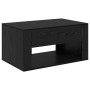 Mesa de Café Roble Negro 80 x 50 x 40 cm Madera contrachapada