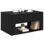 Mesa de Café Roble Negro 80 x 50 x 40 cm Madera contrachapada