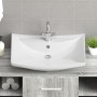 Rechteckiges Keramikspülbecken mit Hahnloch und Abfluss von vidaXL, Sinkt - Ref: Foro24-140688, Preis: 115,46 €, Rabatt: %