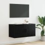 Mueble para TV montado en la pared Roble negro