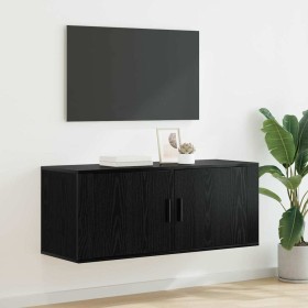 Mueble para TV montado en la pared Roble Negro