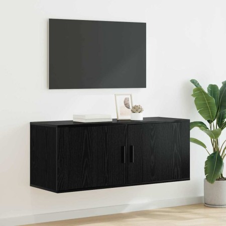 Mueble para TV montado en la pared Roble Negro