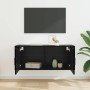 Mueble para TV montado en la pared Roble Negro