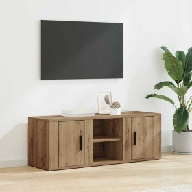 Gabinete de TV Roble artesanal 100 x 31,5 x 35 cm en Muebles TV | Comprar online en Foro24