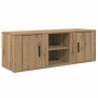 Gabinete de TV Roble artesanal 100 x 31,5 x 35 cm