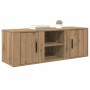Gabinete de TV Roble artesanal 100 x 31,5 x 35 cm