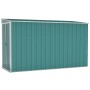 Cobertizo de jardín pared acero galvanizado verde 118x288x178cm