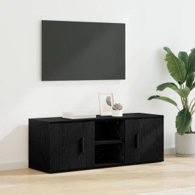 Gabinete de TV Roble Negro 100 x 31,5 x 35 cm en Muebles TV | Comprar online en Foro24