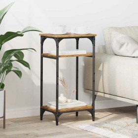 Mesa lateral con estante Madera envejecida 40 x 30 x 75 cm en Mesas auxiliares | Comprar online en Foro24