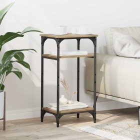 Mesa lateral con estante Manual Roble artesanal 40 x 30 x 75 cm en Mesas auxiliares | Comprar online en Foro24