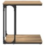 Mesa lateral Roble artisan 50 x 35 x 52 cm Madera contrachapada