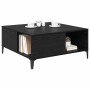 Mesa de Café Roble Negro 80 x 80 x 36,5 cm Madera contrachapada
