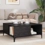 Mesa de Café Roble Negro 80 x 80 x 36,5 cm Madera contrachapada