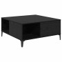 Mesa de Café Roble Negro 80 x 80 x 36,5 cm Madera contrachapada