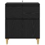 Vitrina Roble Negro 60 x 35 x 70 cm Madera contrachapada