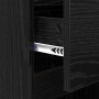 Armario de Noche con cajón 2 pcs Roble negro 40 x 35 x 70 cm