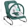 Hamaca mecedora para bebés de acero verde de vidaXL, Mecedoras y sillas para bebés - Ref: Foro24-10258, Precio: 95,00 €, Desc...