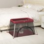 Laufstall für Babys mit Matratze aus rotem Leinenstoff von vidaXL, Baby-Laufgitter - Ref: Foro24-10305, Preis: 61,13 €, Rabat...