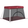 Playpen for babies with red linen fabric mattress by vidaXL, Baby Playpens - Ref: Foro24-10305, Price: 61,13 €, Discount: %