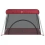 Parque infantil para bebés con colchón tela lino rojo de vidaXL, Parques para bebés - Ref: Foro24-10305, Precio: 60,60 €, Des...