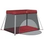 Parque infantil para bebés con colchón tela lino rojo de vidaXL, Parques para bebés - Ref: Foro24-10305, Precio: 60,60 €, Des...