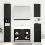 Mueble de lavabo con estante Roble Negro 80 x 33 x 60 cm
