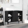 Mueble de lavabo con estante Roble Negro 80 x 33 x 60 cm