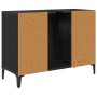 Mueble de lavabo con estante Roble Negro 80 x 33 x 60 cm