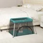 Parque infantil para bebés con colchón tela lino verde de vidaXL, Parques para bebés - Ref: Foro24-10306, Precio: 67,14 €, De...