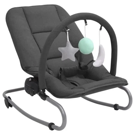 Anthrazitgrauer Babyschaukelstuhl aus Stahl von vidaXL, Schaukelstühle und Babystühle - Ref: Foro24-10248, Preis: 89,16 €, Ra...