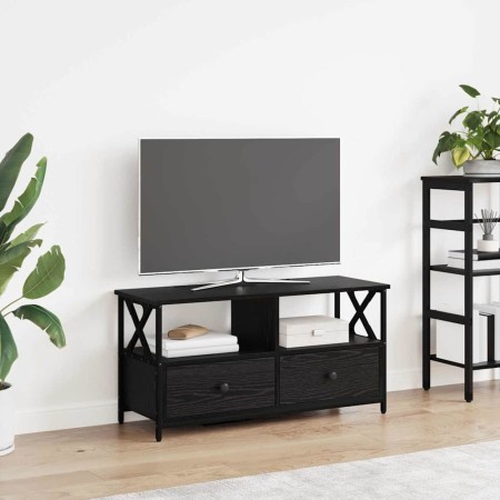 Gabinete de TV con cajón Roble Negro 90 x 33 x 45 cm en Muebles TV | Comprar online en Foro24